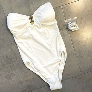 Melissa ODABASH Palma one piece swimsuit in white brand new with tags sz USA 4